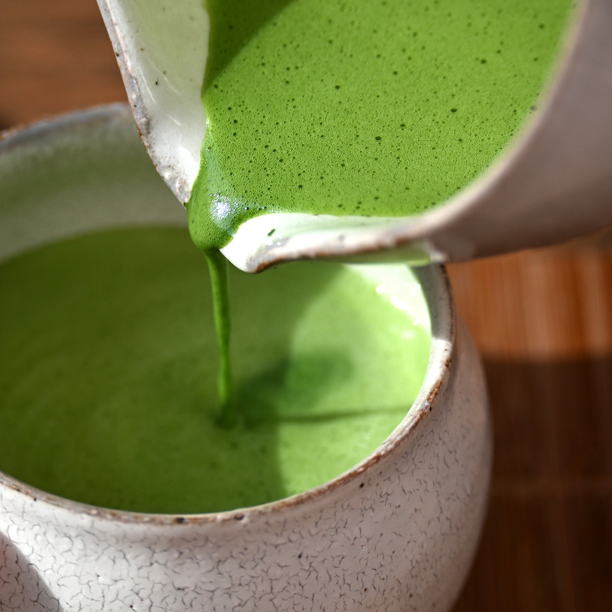 Premium ceremonial-grade Uji matcha powder for usucha, stone-milled from first-harvest Kyoto leaves