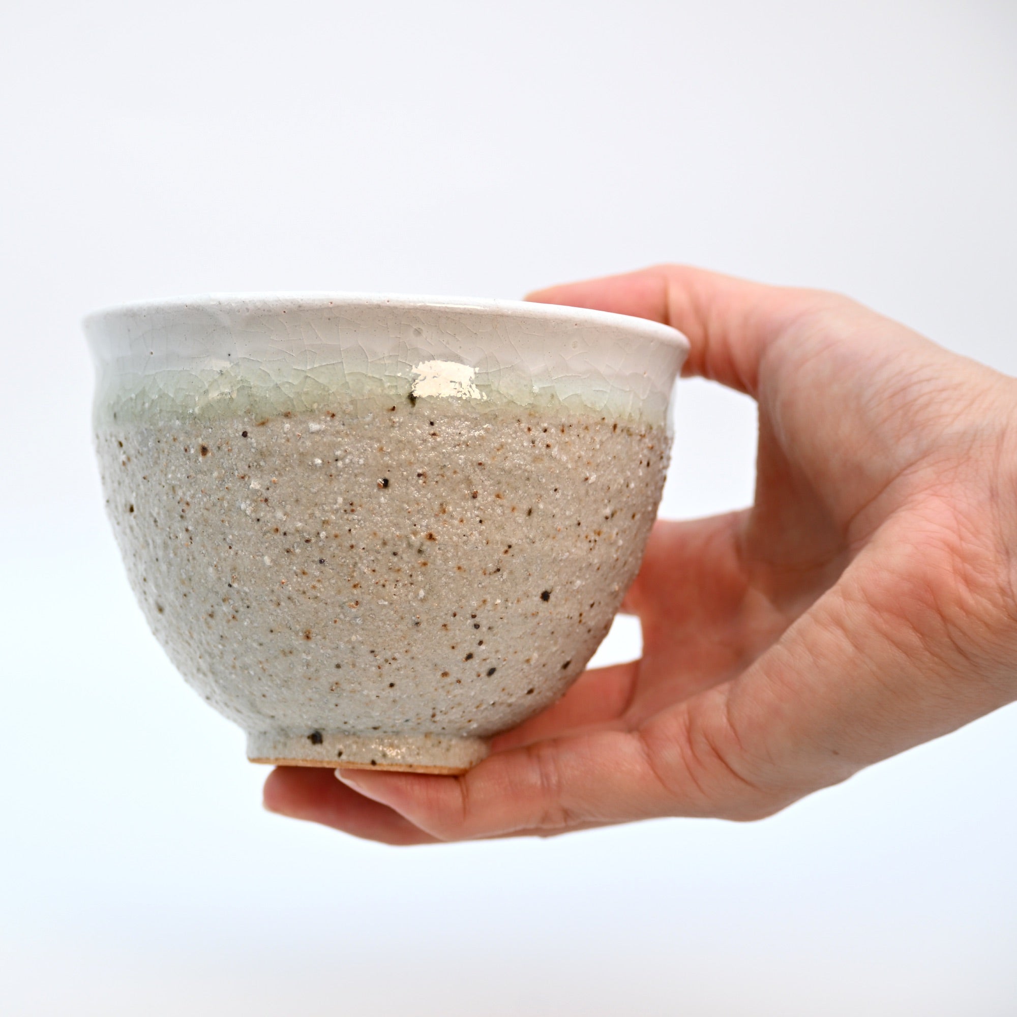 Matcha Latte Cup - White Pebble Shigaraki