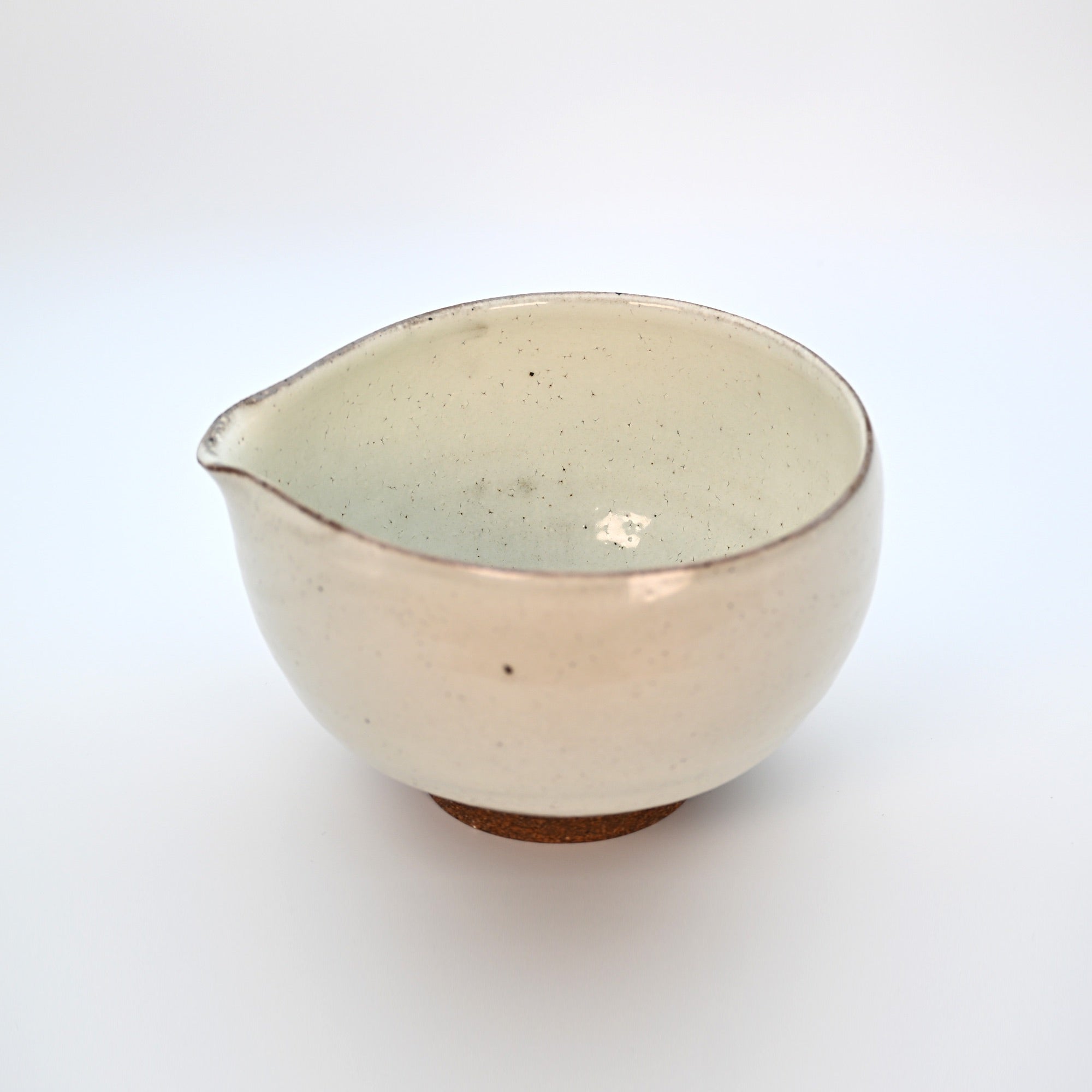 Katakuchi Matcha Bowl – Cream Crackle