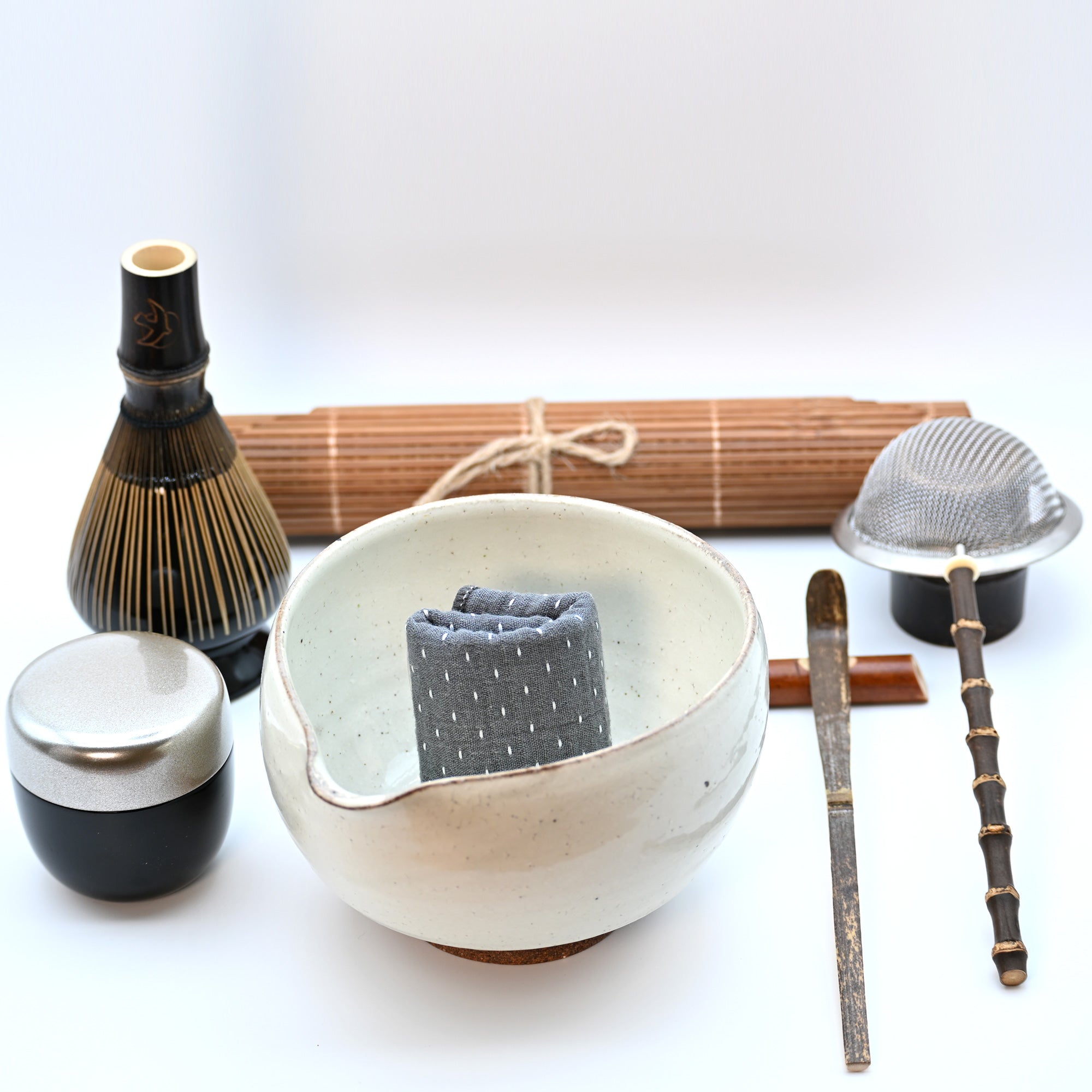Matcha Latte 10-piece Ritual Set - Cream Crackle
