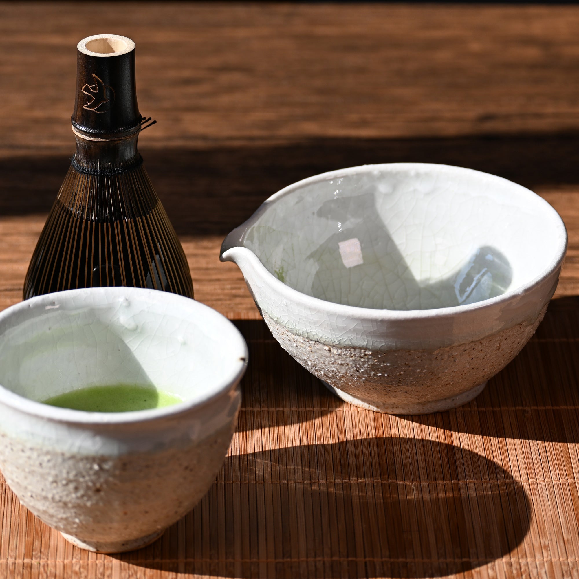 Matcha Latte Cup - White Pebble